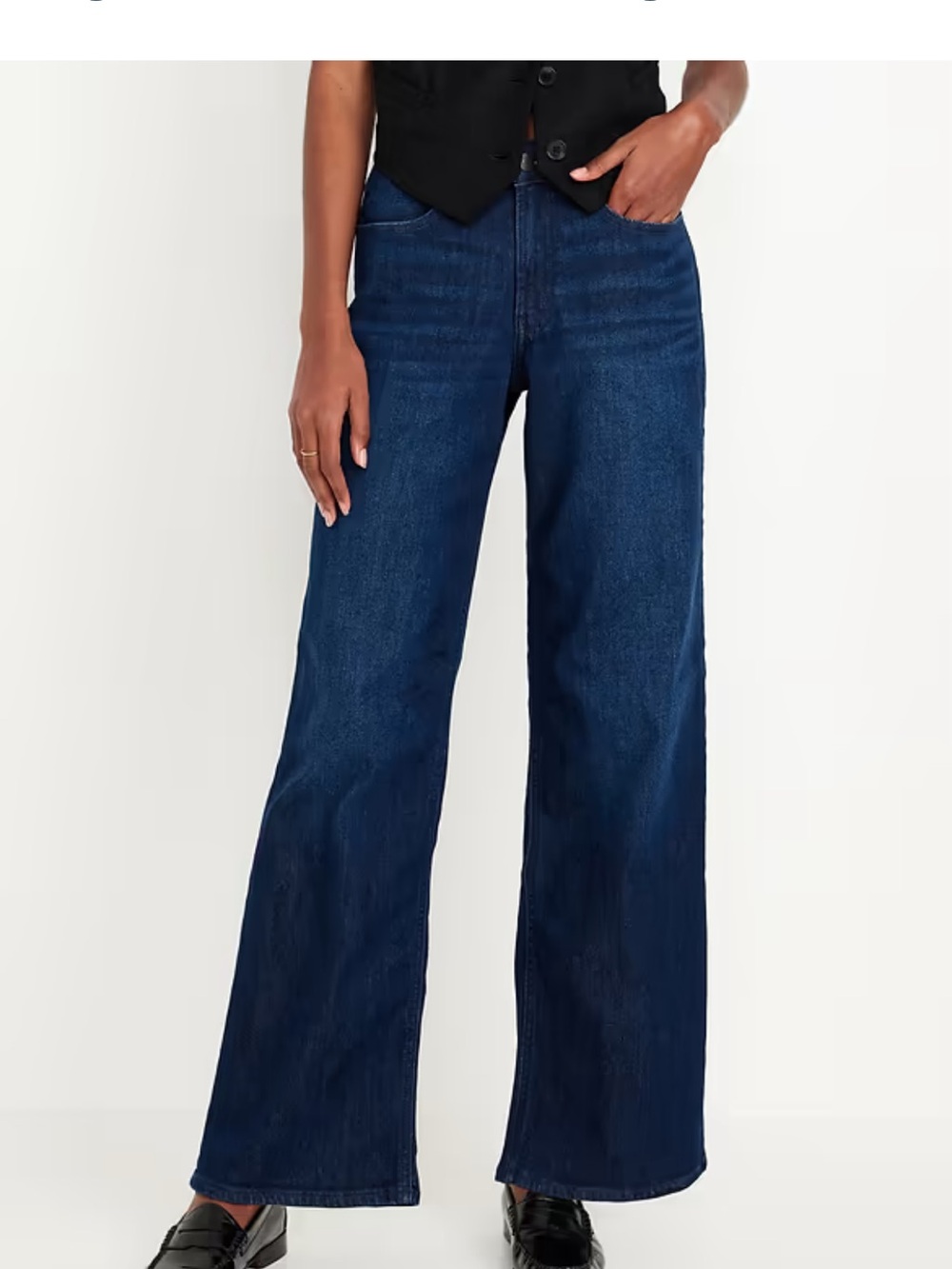 Old Navy Wow Wide Leg Dark Blue Women’s Jeans 4